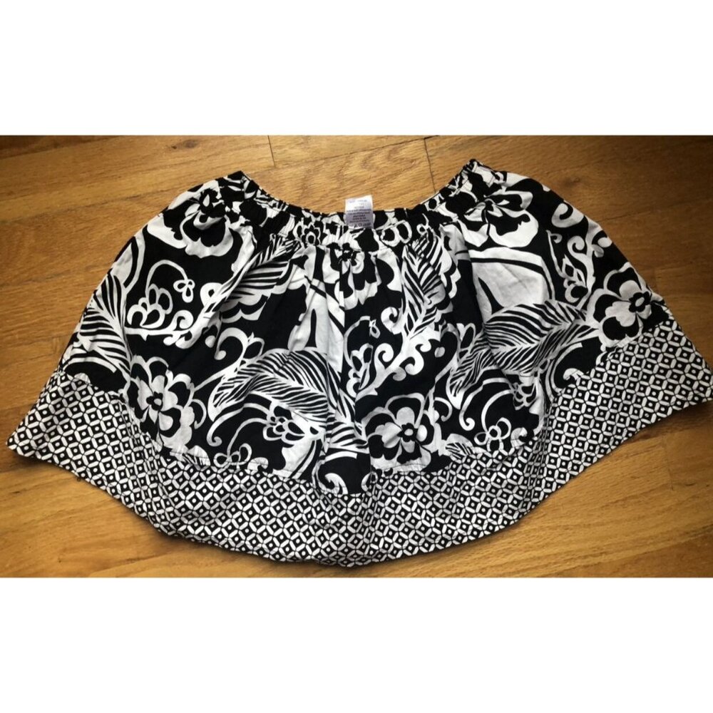 🆕gymboree size 7 Black & White Print Skirt With Undershorts